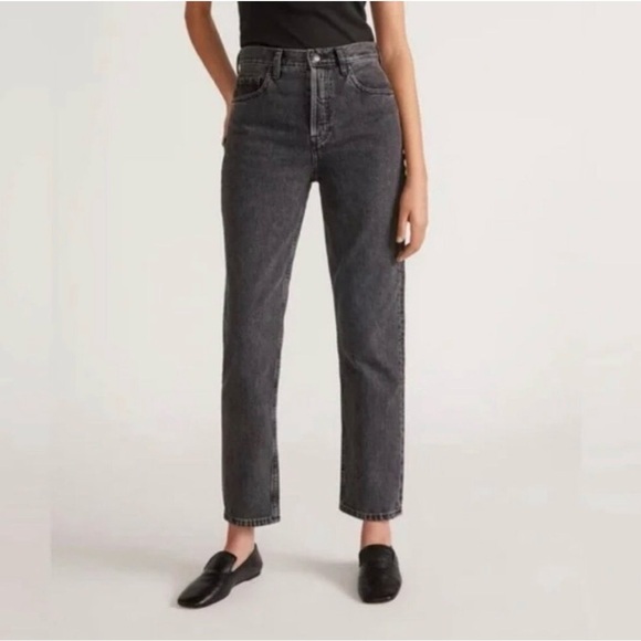 Everlane Denim - Everlane The Cheeky Jean Washed Black Wash Hi-Rise Size 24 Crop